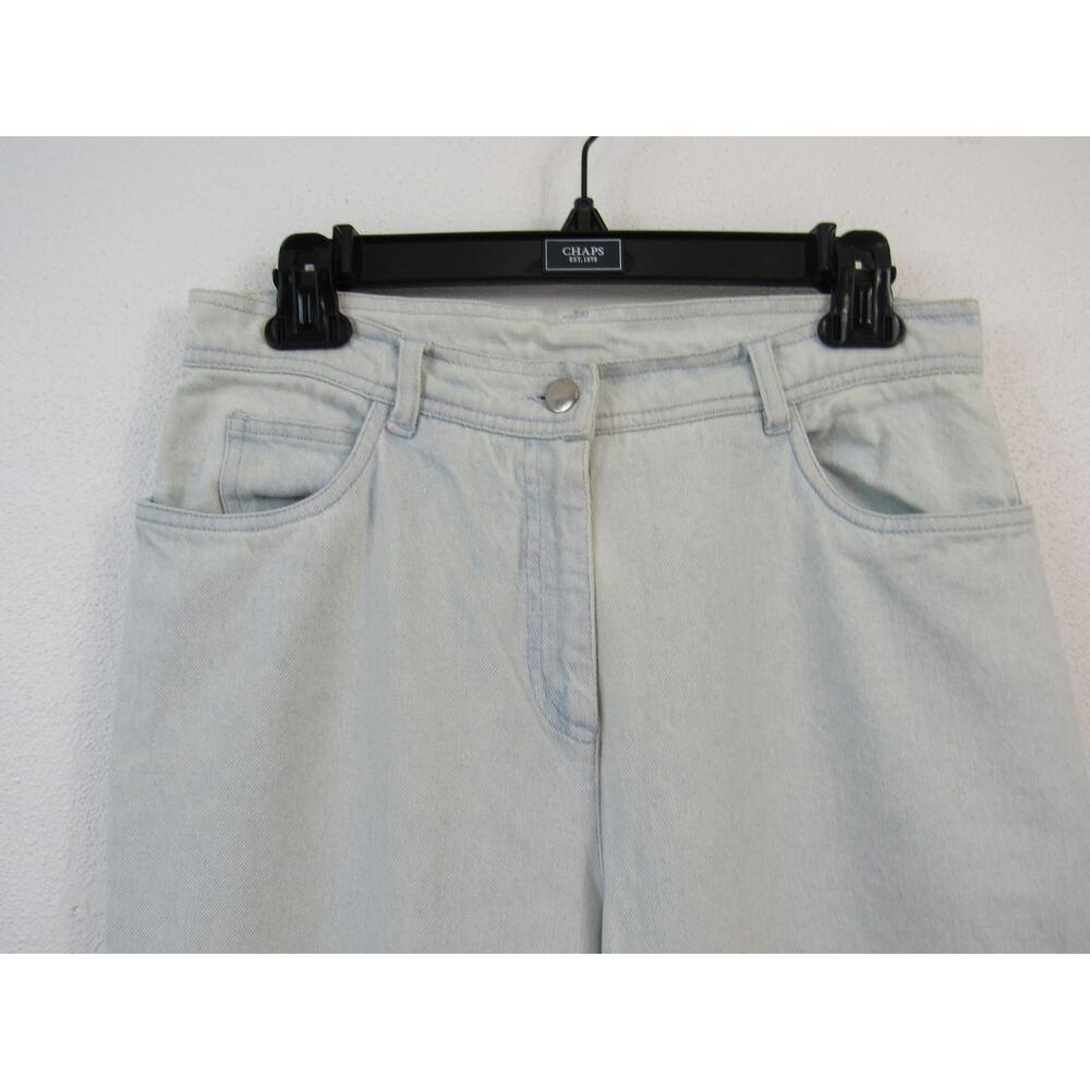Together Size 10 Light Wash Denim Jeans Embroidered Butterflies Straight Leg - Picture 3 of 7